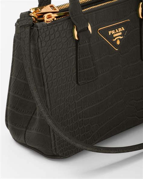 prada crocodile wallet|prada galleria leather handbags.